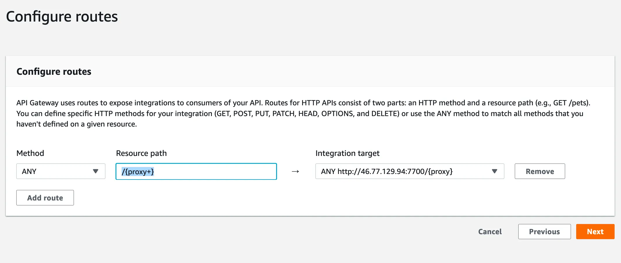 Configure Routes